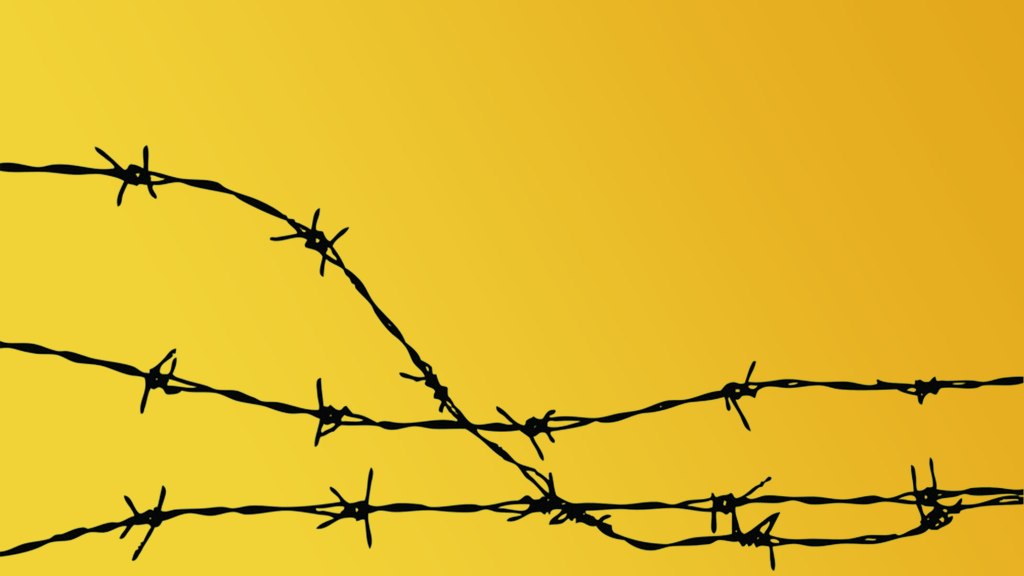 Barbed wire image from Vectorstock.Com